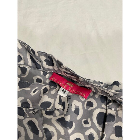 Women's Size Medium Elaine Turner Grey Dress Shirt - Picture 3 of 5